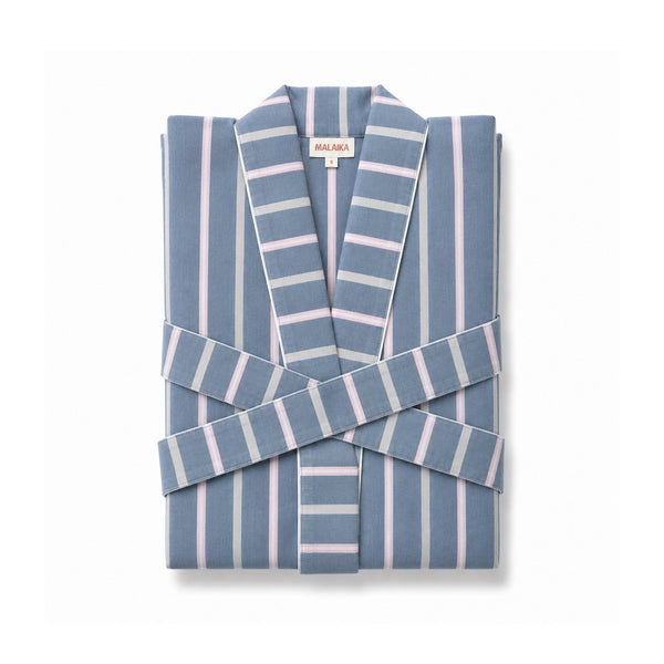 striped cotton summer robe (unisex)
