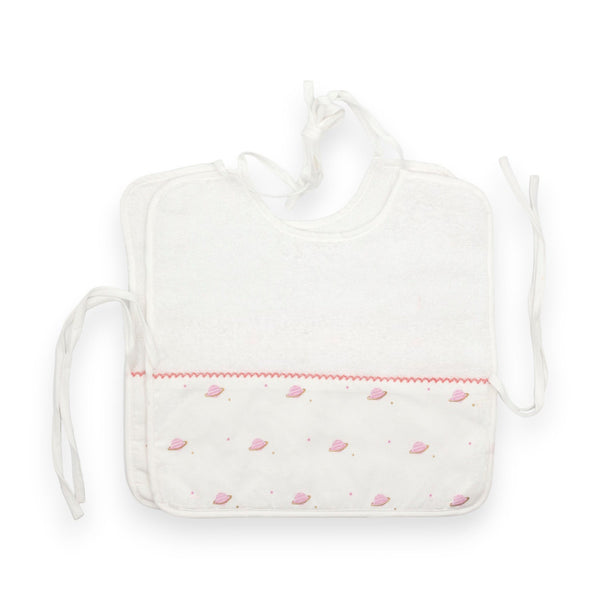 BABY BIBS (SET OF TWO) - Planets / pink - Bibs BABY BIBS (SET OF TWO) - Planets / pink - Bibs