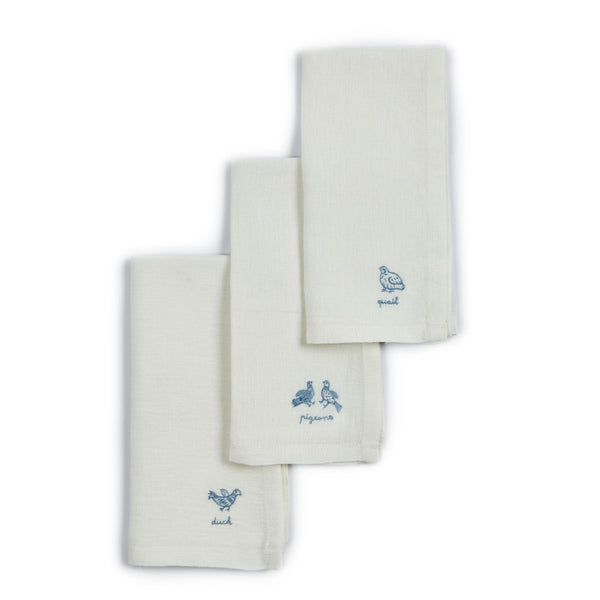 BIRD NAPKIN (SET OF 3) - sky blue - Napkin BIRD NAPKIN (SET OF 3) - sky blue - Napkin