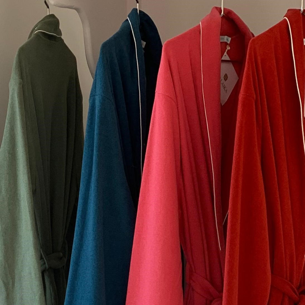 BRUSHED COTTON DRESSING GOWN - bath