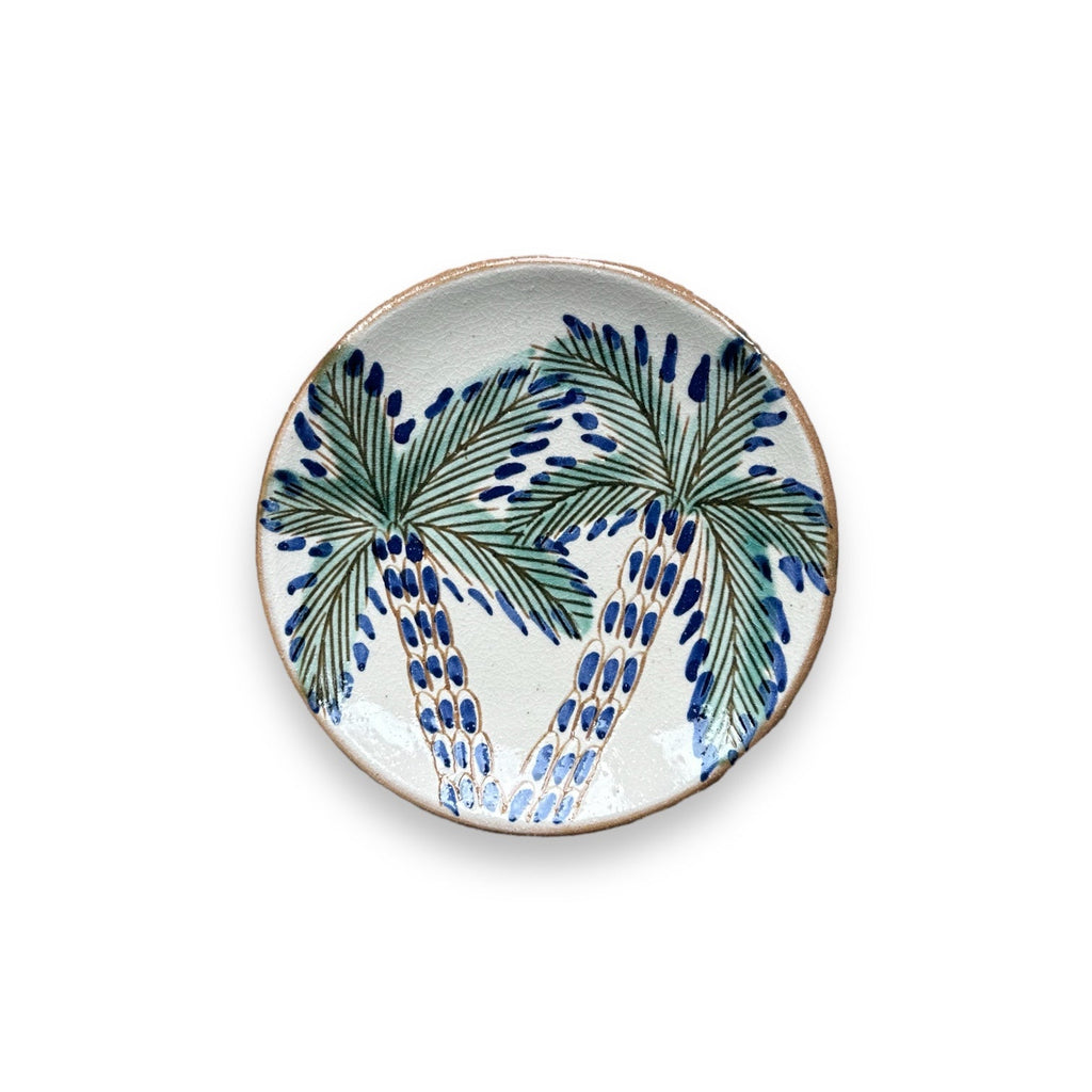 CLUSTER OF PALMS BREAD PLATE - pottery