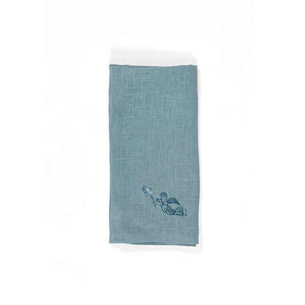 COPTIC ANGEL NAPKIN - teal - Napkin COPTIC ANGEL NAPKIN - teal - Napkin