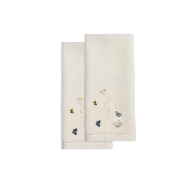 DALLY GUEST TOWEL (set of two) - blues - Towel DALLY GUEST TOWEL (set of two) - blues - Towel