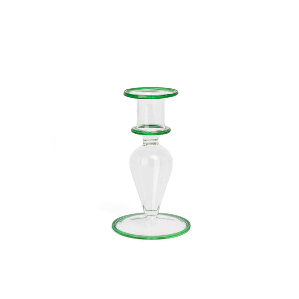 LOTUS CANDLEHOLDER - Green - glass LOTUS CANDLEHOLDER - Green - glass