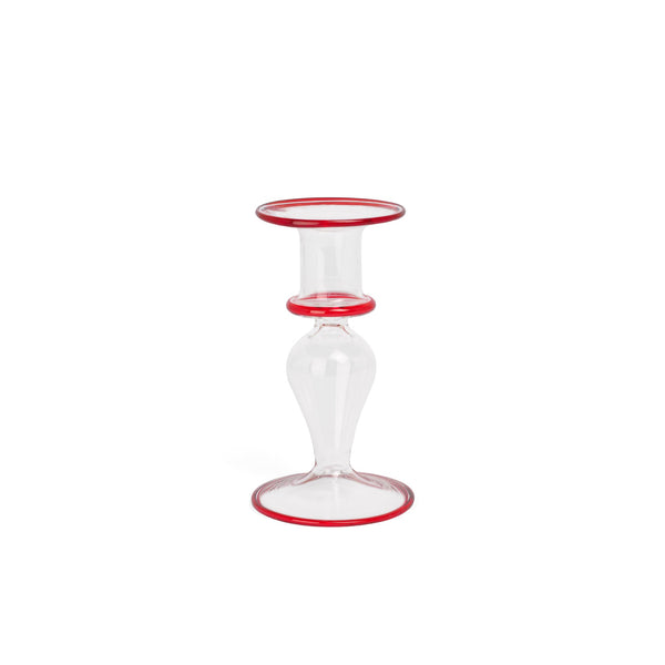 LOTUS CANDLEHOLDER - Red - glass LOTUS CANDLEHOLDER - Red - glass