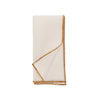 MARWA LINEN CONTRAST EDGE NAPKINS - amber - Napkin