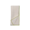 MARWA LINEN CONTRAST EDGE NAPKINS - aqua/apple - Napkin