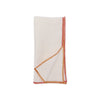 MARWA LINEN CONTRAST EDGE NAPKINS - coral/amber - Napkin