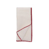 MARWA LINEN CONTRAST EDGE NAPKINS - red - Napkin