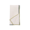 MARWA LINEN CONTRAST EDGE NAPKINS - teal/apple - Napkin