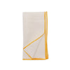 MARWA LINEN CONTRAST EDGE NAPKINS - yellow - Napkin