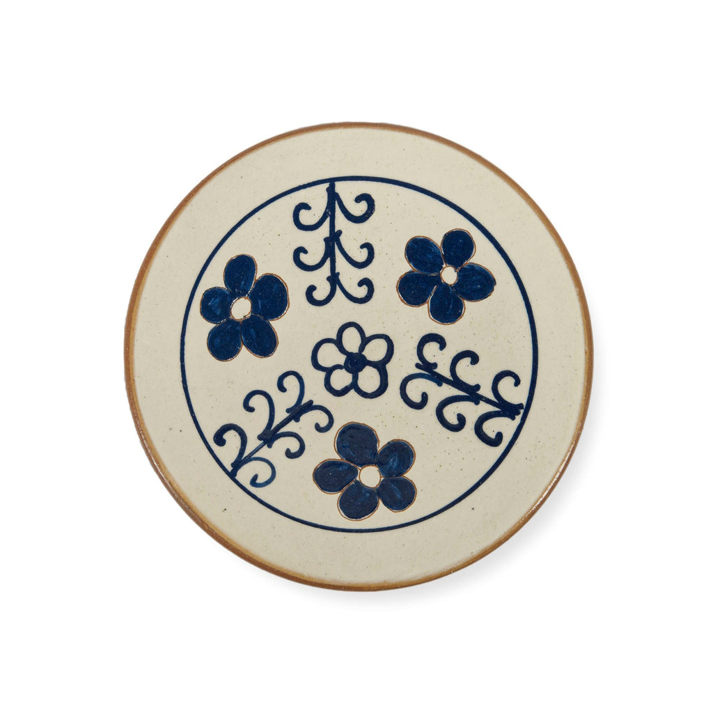 MENYA BLUE DESSERT PLATE - pottery