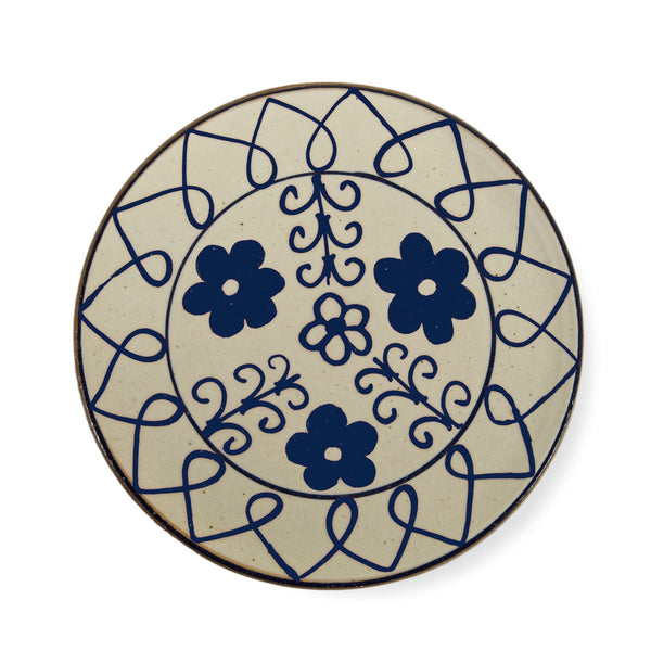 MENYA BLUE DINNER PLATE - pottery MENYA BLUE DINNER PLATE - pottery