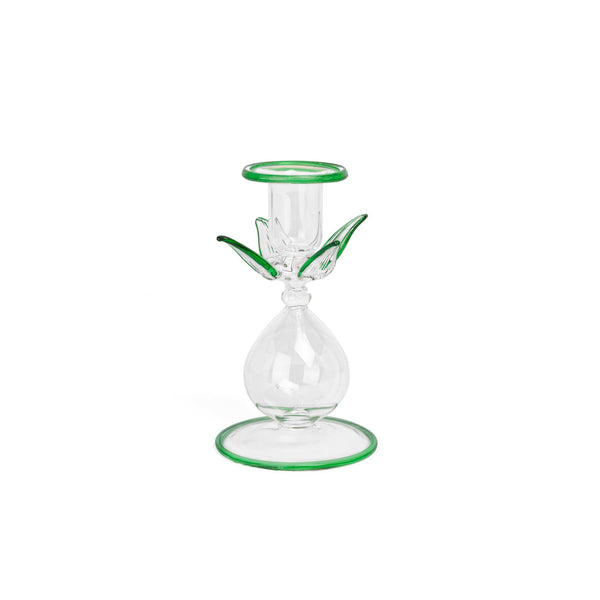 MORNING LOTUS LARGE CANDLEHOLDER - Green - glass MORNING LOTUS LARGE CANDLEHOLDER - Green - glass