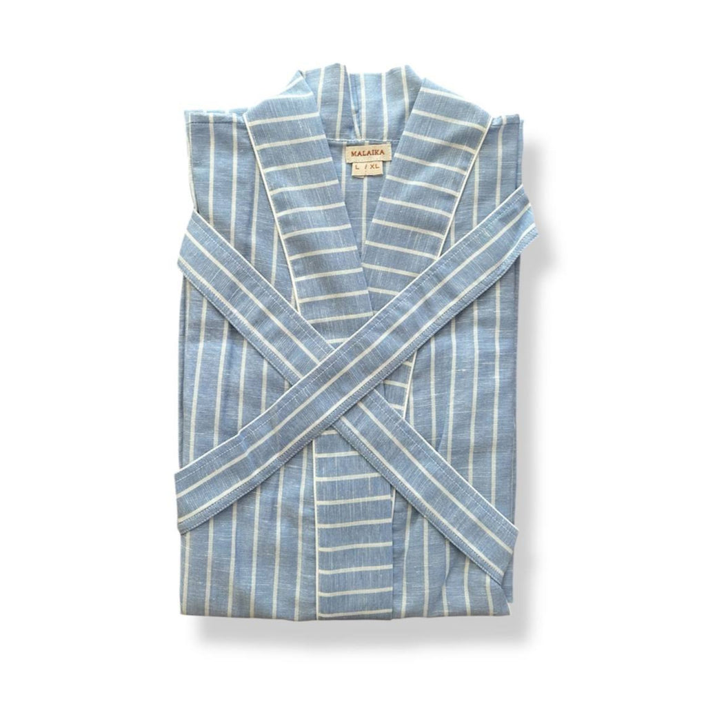 MOUDIRA SUMMER DRESSING GOWN - L/XL / sky blue