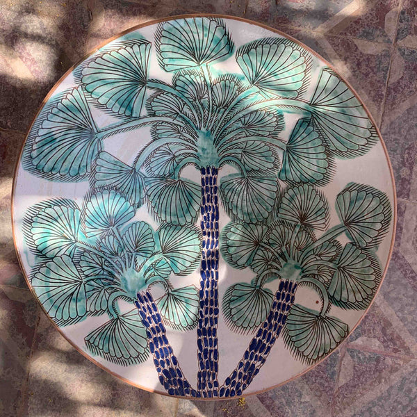 NAKHLA PALMS PLATTER - pottery NAKHLA PALMS PLATTER - pottery