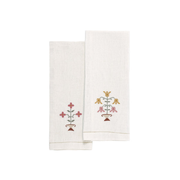 OTTOMAN VASE GUEST TOWEL (Set of 2) - rosewood - Towel OTTOMAN VASE GUEST TOWEL (Set of 2) - rosewood - Towel
