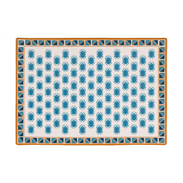 SCARAB PLACEMAT WITH BORDER - blue - Placemats SCARAB PLACEMAT WITH BORDER - blue - Placemats