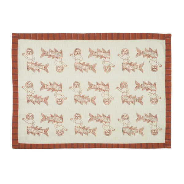 SEA BRIDE PLACEMAT - teracotta - Placemats SEA BRIDE PLACEMAT - teracotta - Placemats