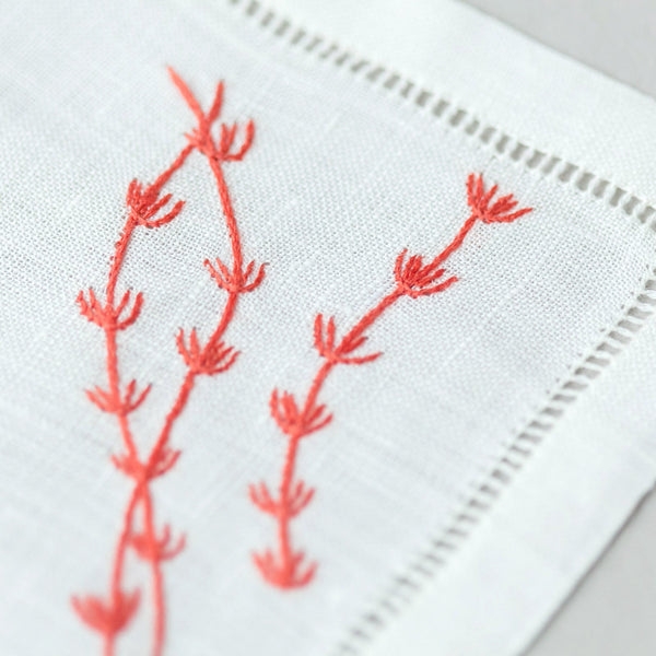 SEAWEED LINEN COCKTAIL NAPKINS (Set of 6) - Seaweed - Napkin SEAWEED LINEN COCKTAIL NAPKINS (Set of 6) - Seaweed - Napkin