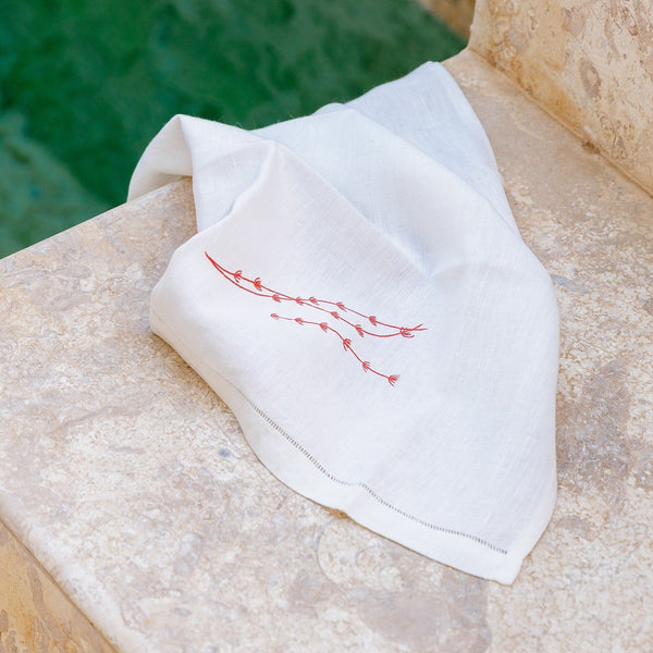 SEAWEED LINEN GUEST TOWEL (Set of two) - ecru - Towel SEAWEED LINEN GUEST TOWEL (Set of two) - ecru - Towel