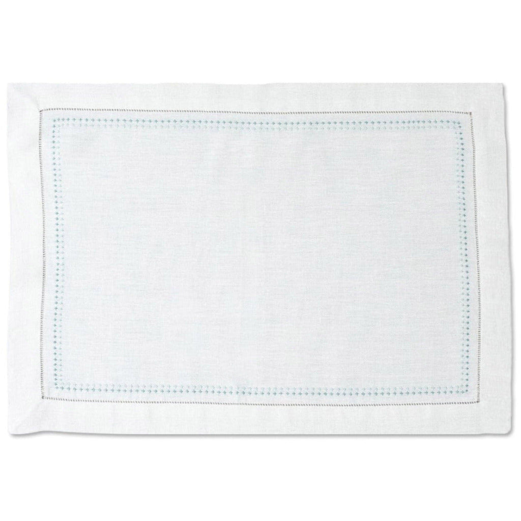SHASHIKO LINEN PLACEMAT - ecru / teal - Placemats