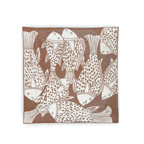 SHOAL SERVING DISH - pottery SHOAL SERVING DISH - pottery