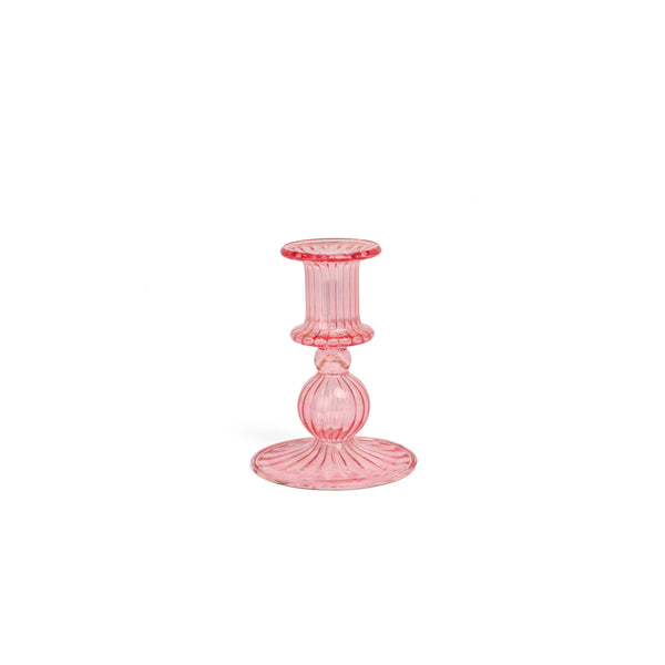 SPARK SMALL CANDLEHOLDER - Pink - glass SPARK SMALL CANDLEHOLDER - Pink - glass
