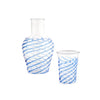 SWIRL CARAFE SET - Blue - glass