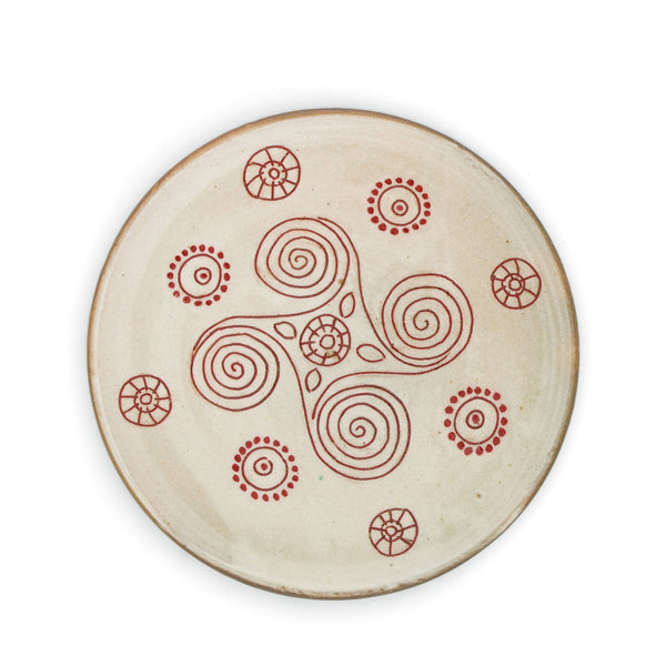 SWIRL RED DINNER PLATE - pottery SWIRL RED DINNER PLATE - pottery