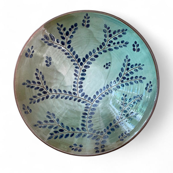 BLUE VINE SERVING BOWL