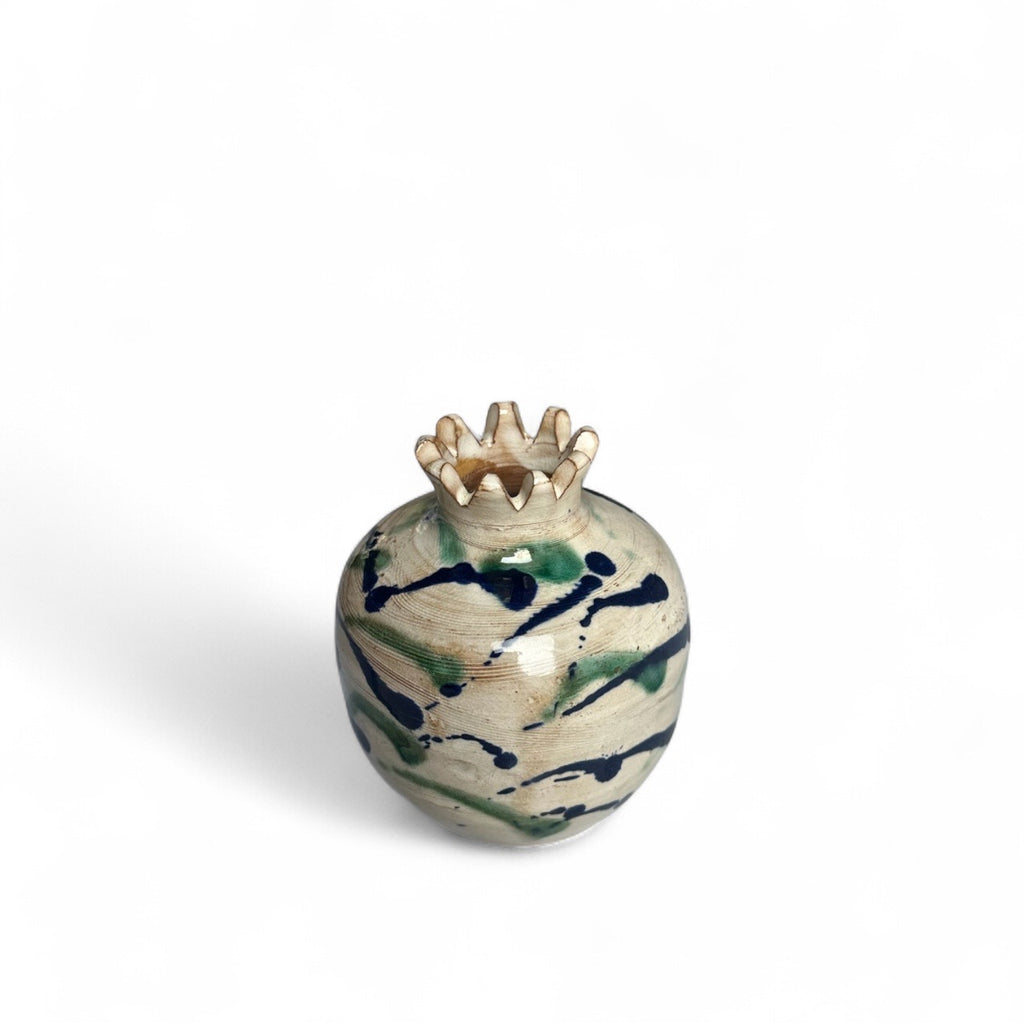SPLATTER POMEGRANATE CANDLE HOLDER