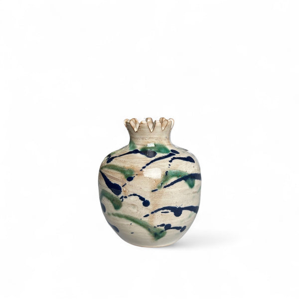 SPLATTER POMEGRANATE CANDLE HOLDER