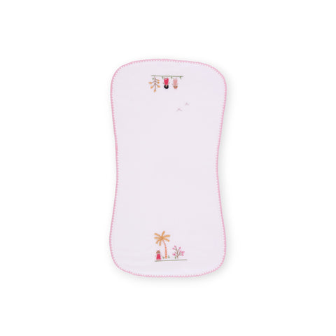 AYA AND BES EMBROIDERED BURP CLOTHS (SET OF TWO)