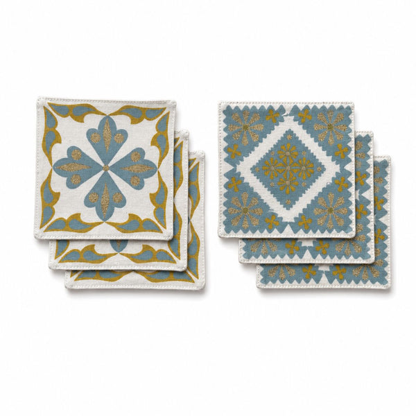 GOLDEN PETALS COASTER (Set of 6)