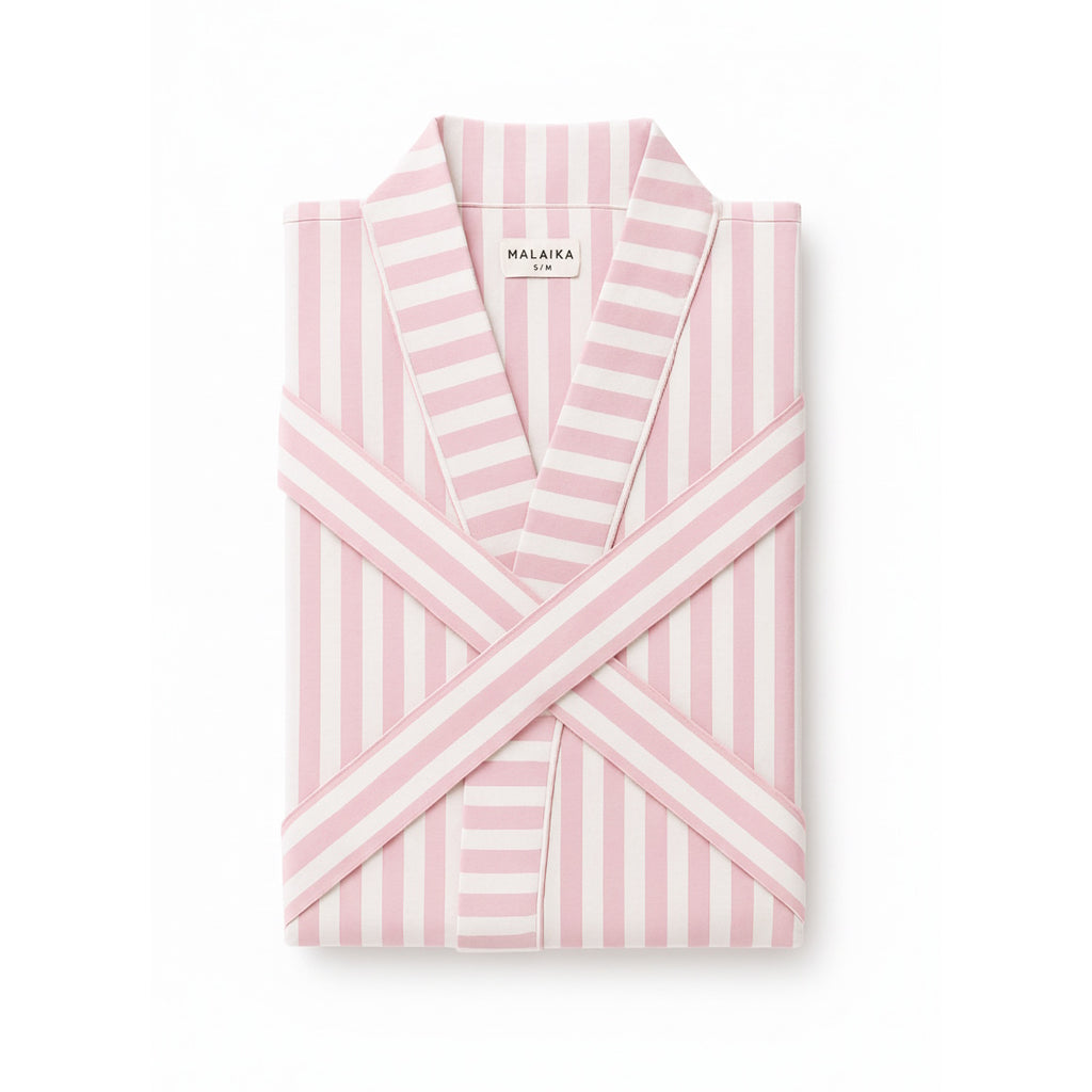 MOUDIRA SUMMER DRESSING GOWN (UNISEX) S/M / blue stripe MOUDIRA SUMMER DRESSING GOWN (UNISEX) S/M / blue stripe