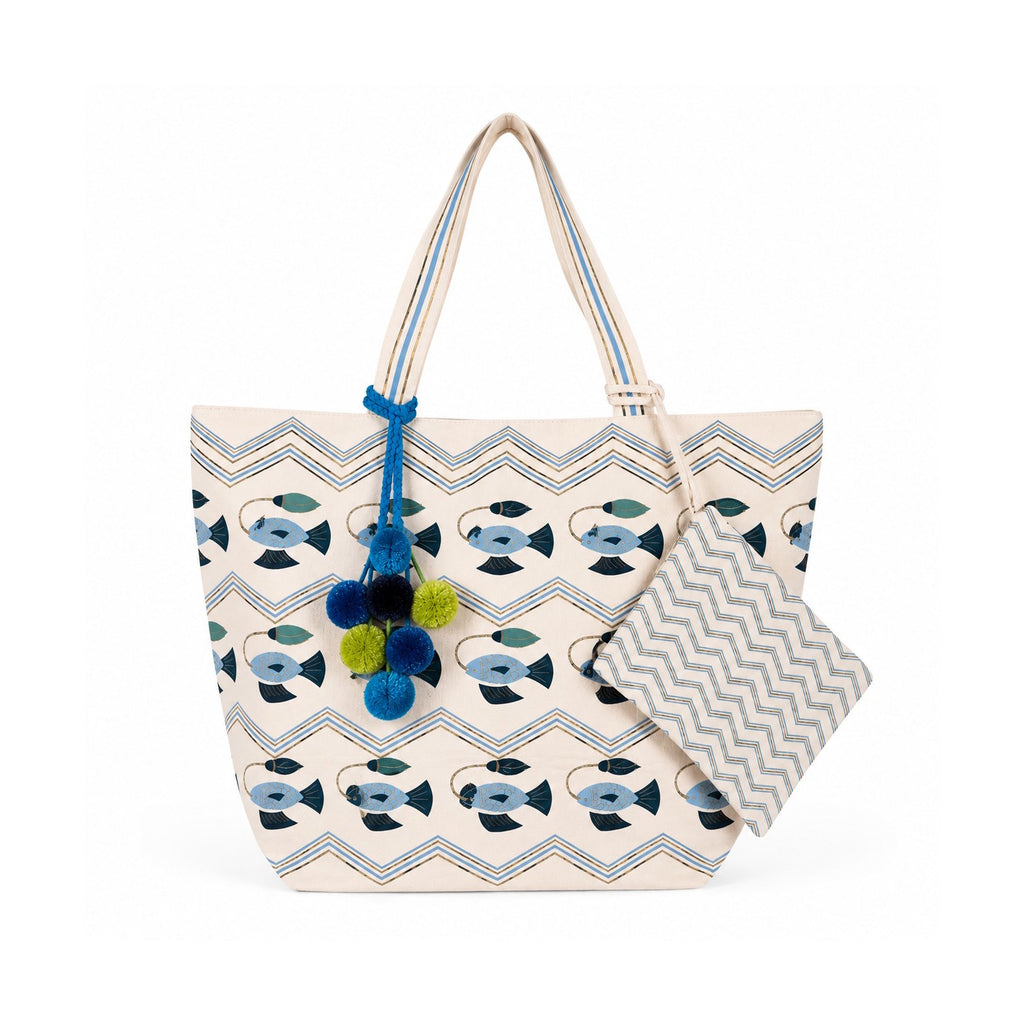 PHARAONIC FISH BEACH BAG