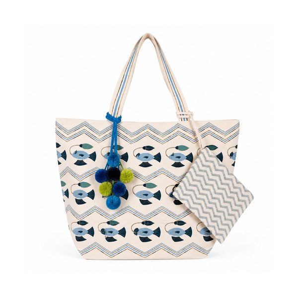 PHARAONIC FISH BEACH BAG