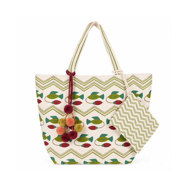 PHARAONIC FISH BEACH BAG