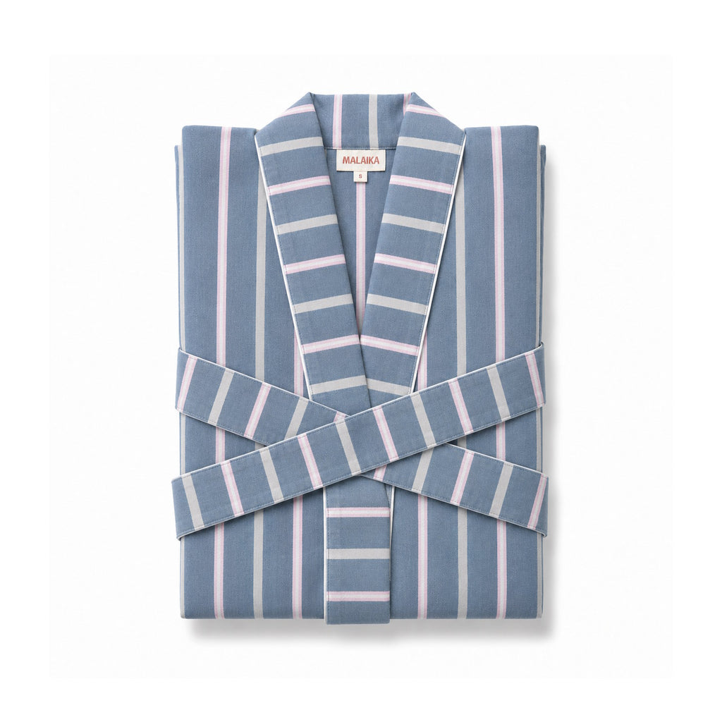 STRIPED COTTON SUMMER ROBE (UNISEX)