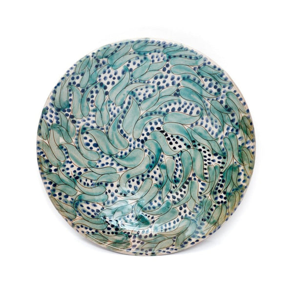 AQUAMARINE LEAVES PLATE