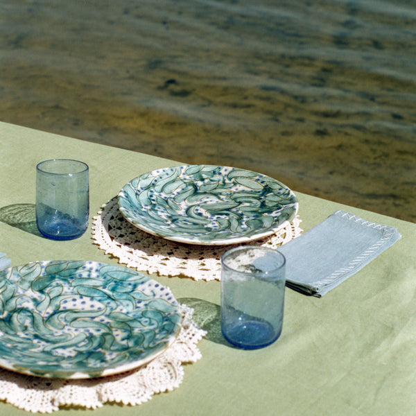 AQUAMARINE LEAVES PLATE