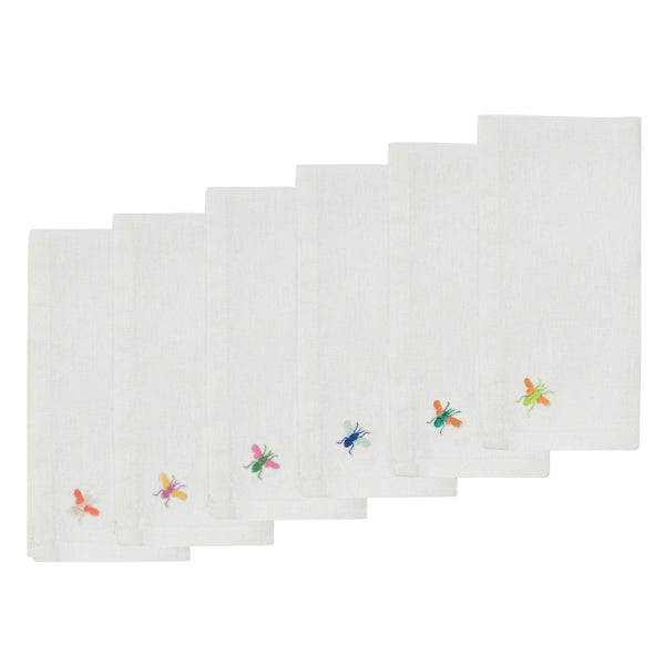 BEE NAPKIN (MULTICOLOUR SET OF 6) - Napkin