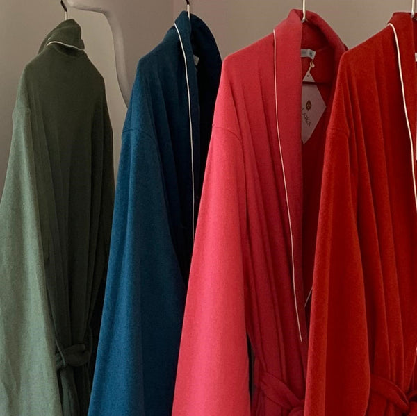 BRUSHED COTTON DRESSING GOWN - bath BRUSHED COTTON DRESSING GOWN - bath