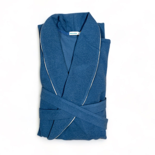 BRUSHED COTTON DRESSING GOWN - Men / extra large / lapiz - bath BRUSHED COTTON DRESSING GOWN - Men / extra large / lapiz - bath