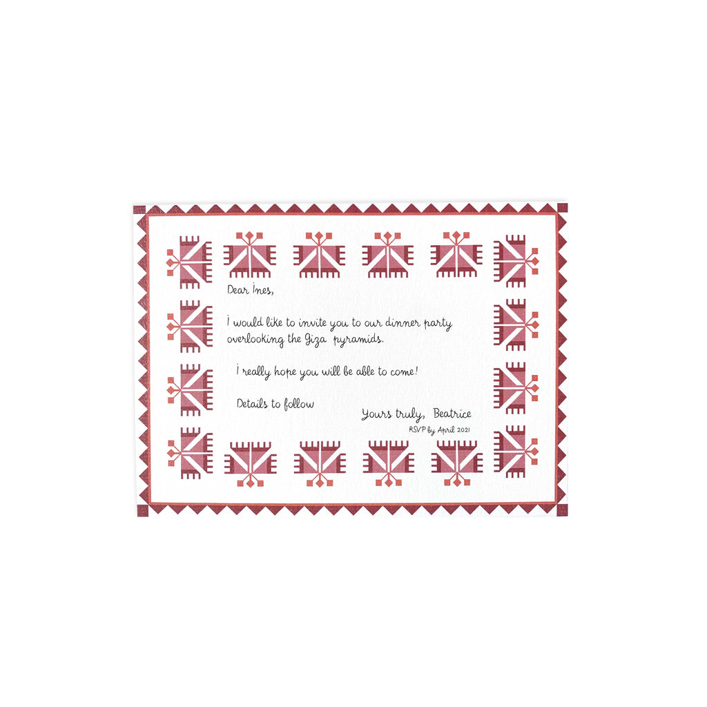 CARNATION CARDS (Set of 6) - red - stationery