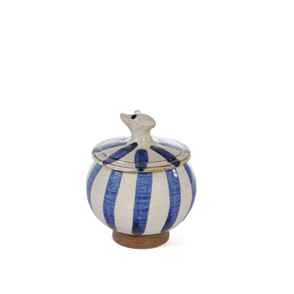 CIRCUS JAM JAR - blue - pottery