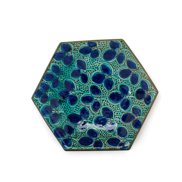 CLOVER HEXAGON DESSERT PLATE - pottery