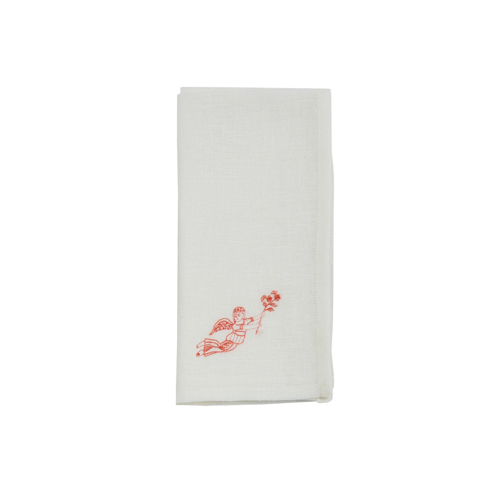 COPTIC ANGEL NAPKIN - coral red - Napkin