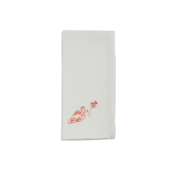 COPTIC ANGEL NAPKIN - coral red - Napkin